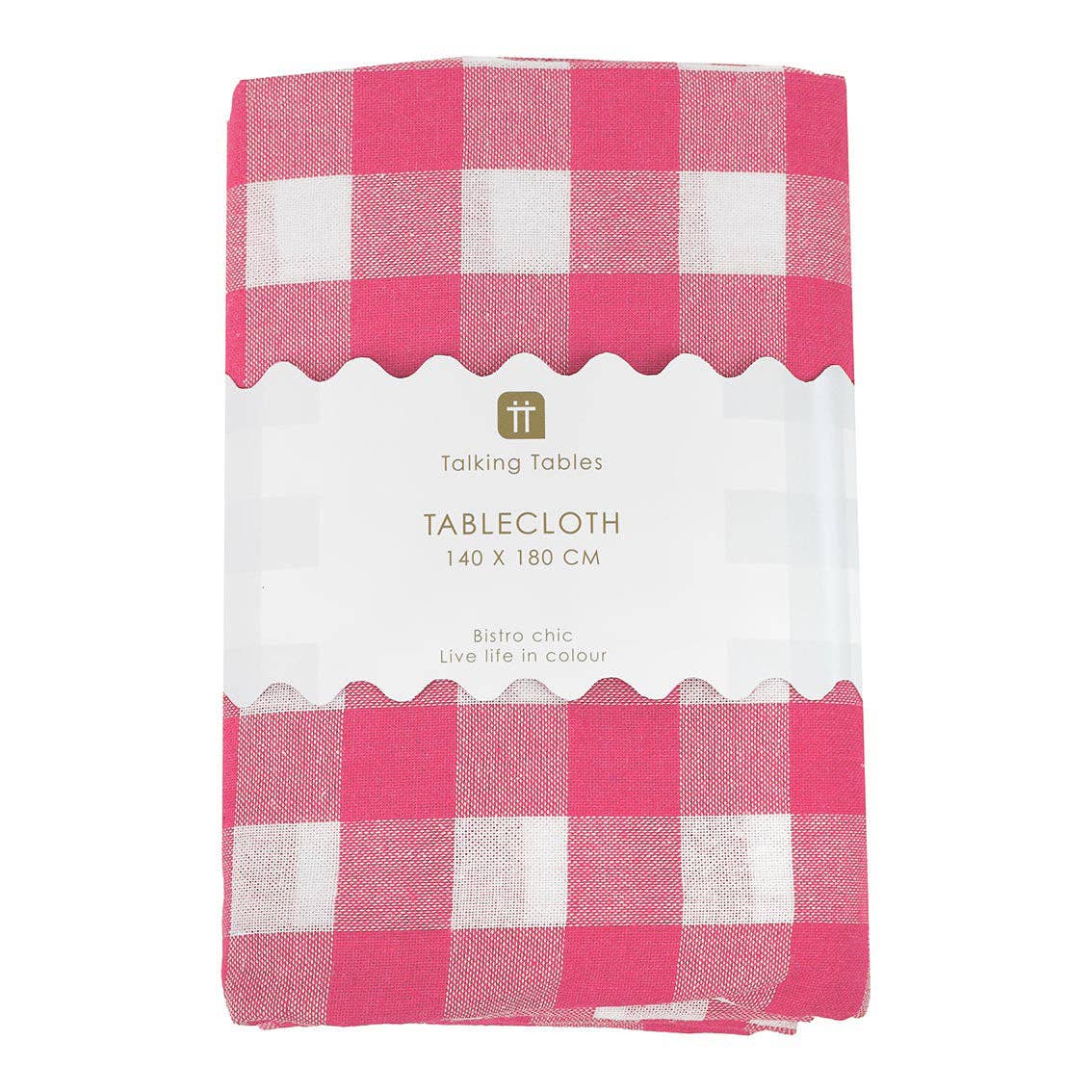 Raspberry & White Gingham Tablecloth | Valentines Decor |