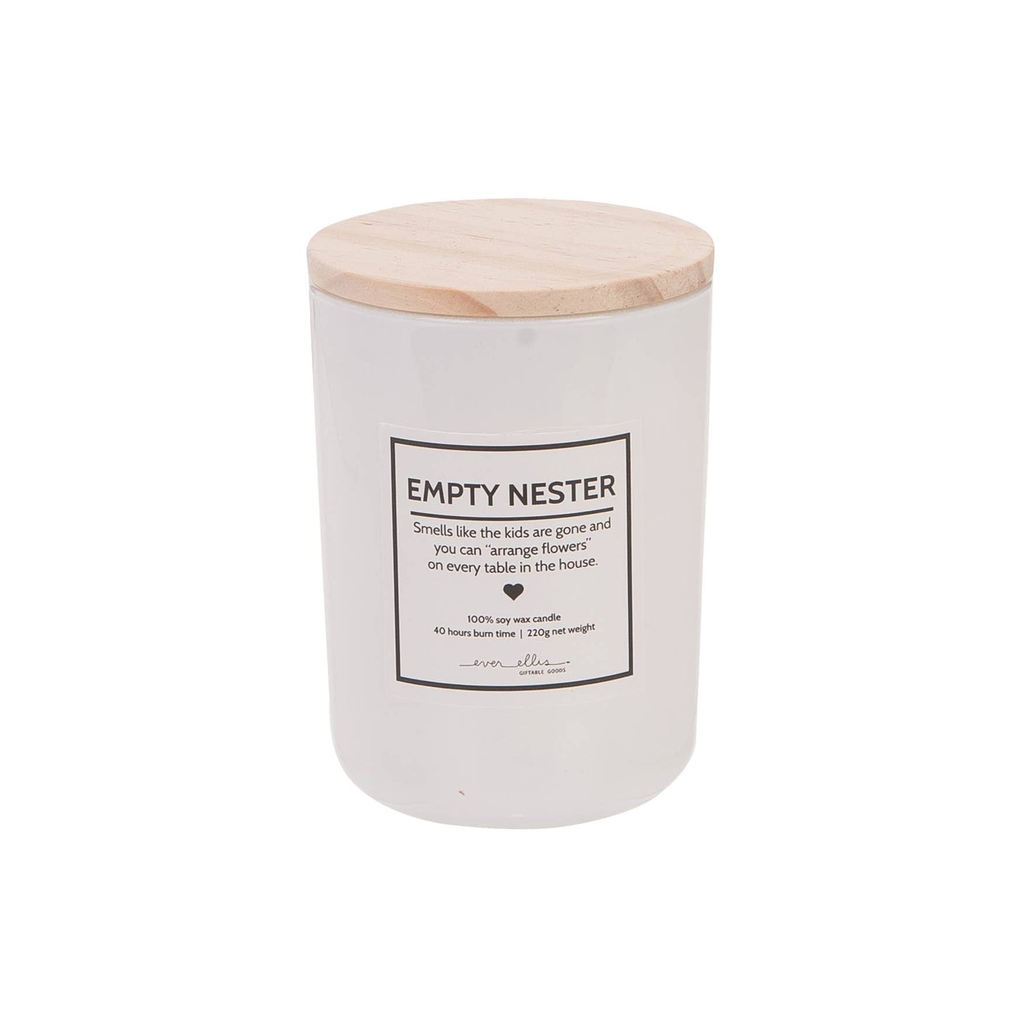 SALE Soy Wax White Empty Nester Candle
