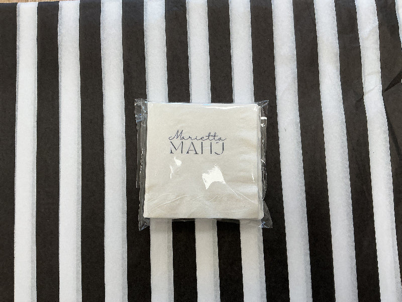 Peachy Mahjong Marietta Mahj Coined Napkin