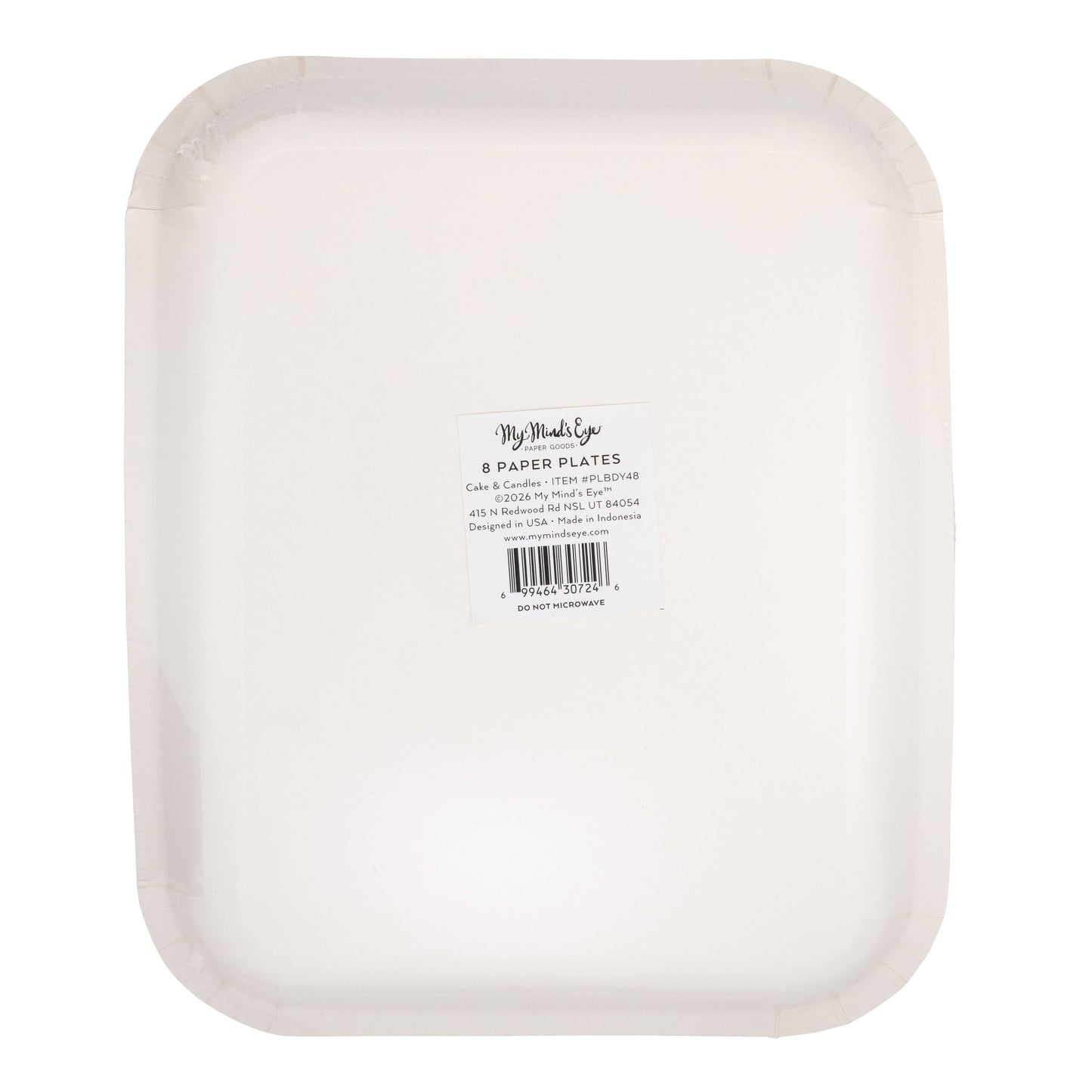 PLBDY48 - Cake & Candles Shaped Paper Plate