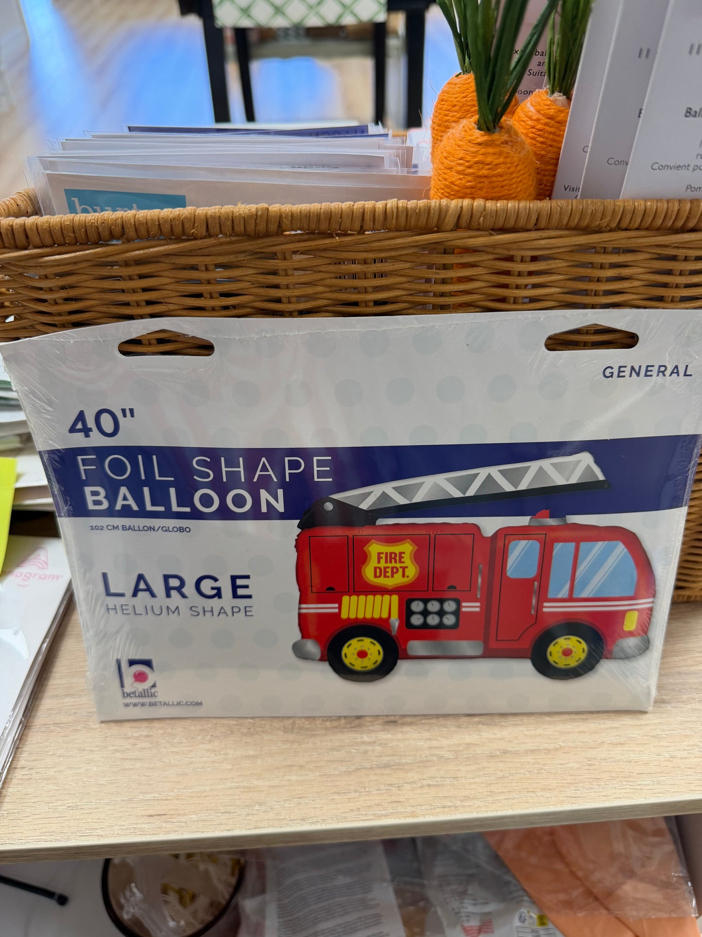 Firetruck Foil Balloon