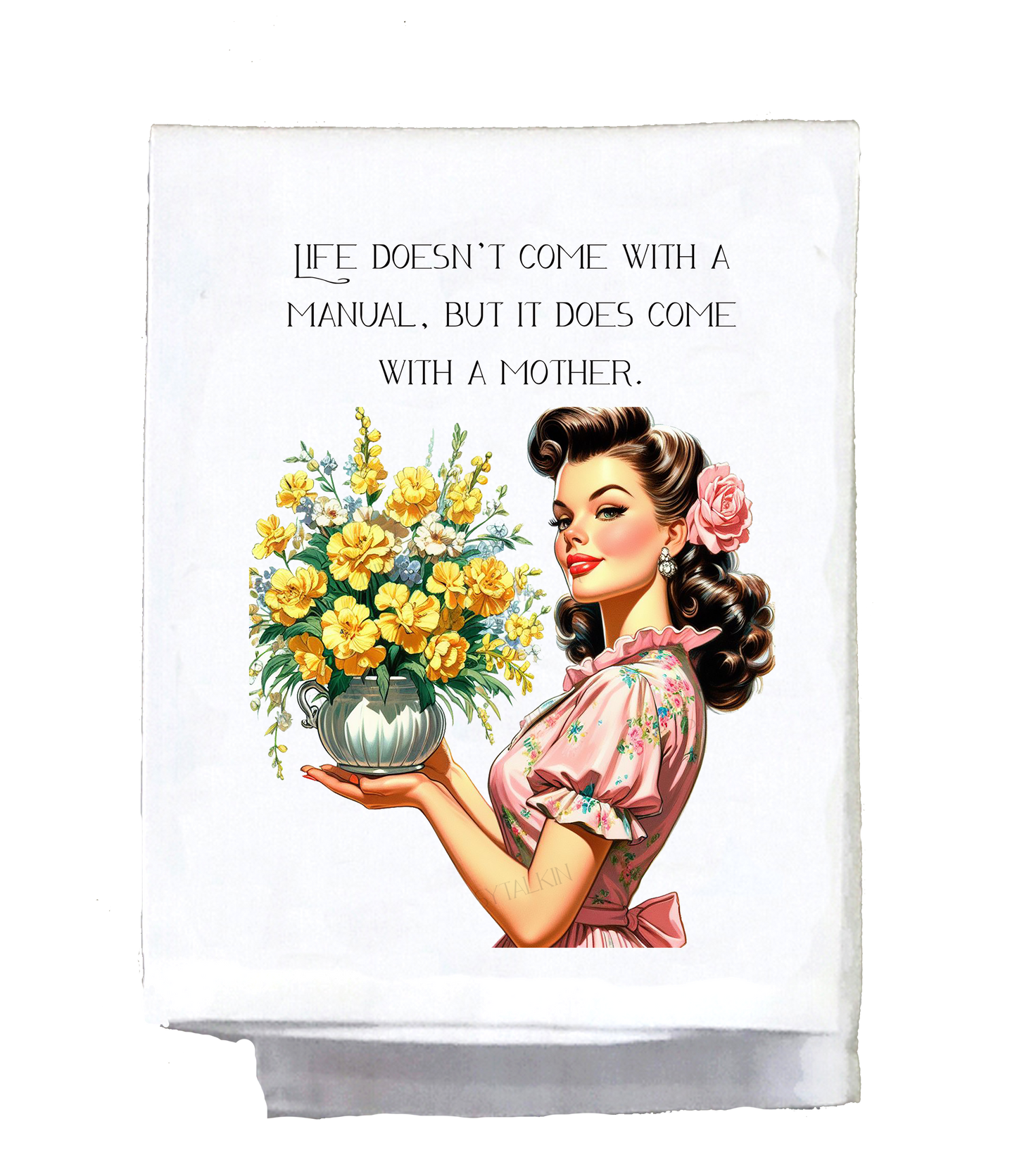 Dish Towel, Sassy Girl, Life doesn’t come with a manual