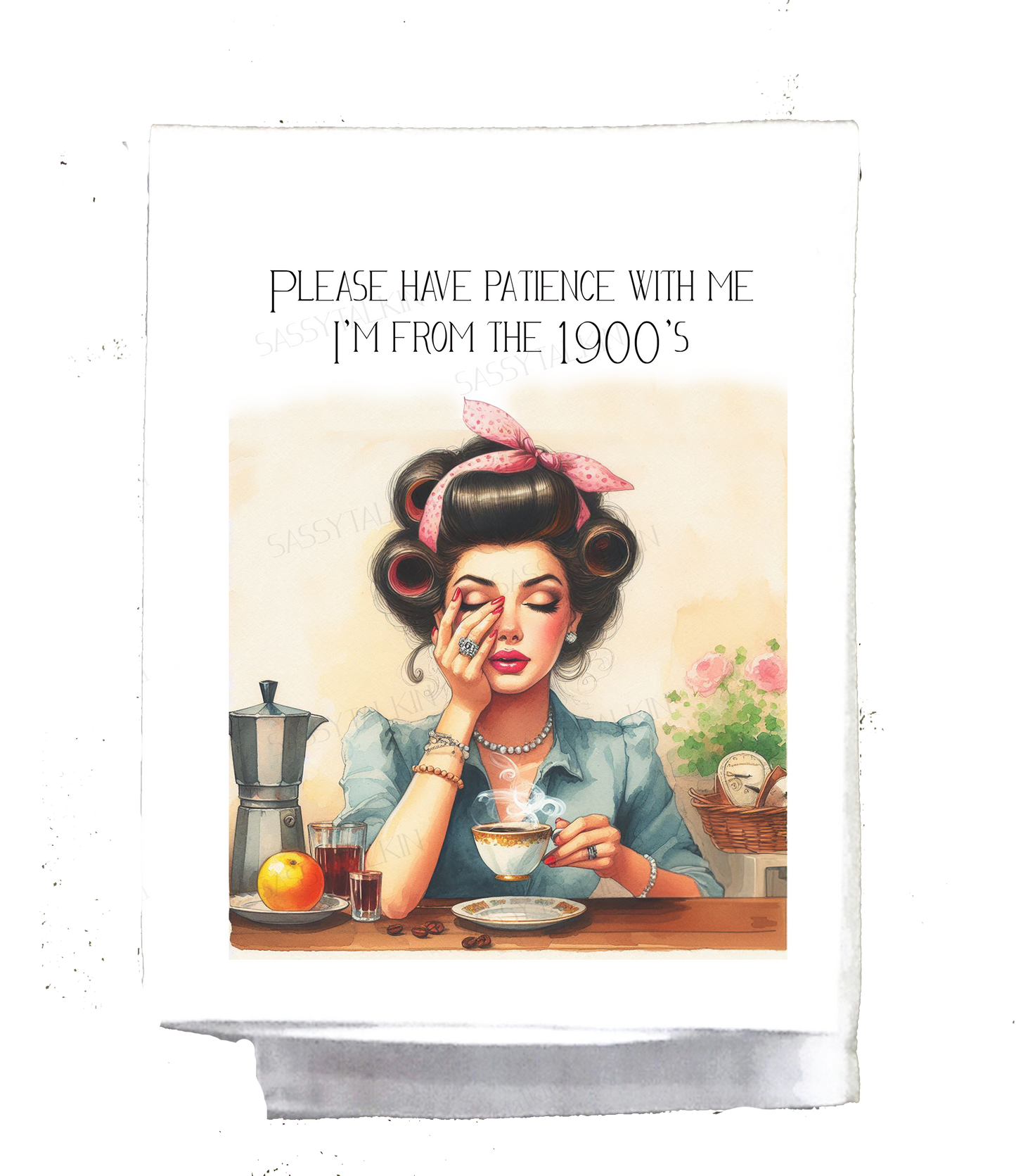 Beach, Dish Towel, Sassy Girl, Please have patience with me