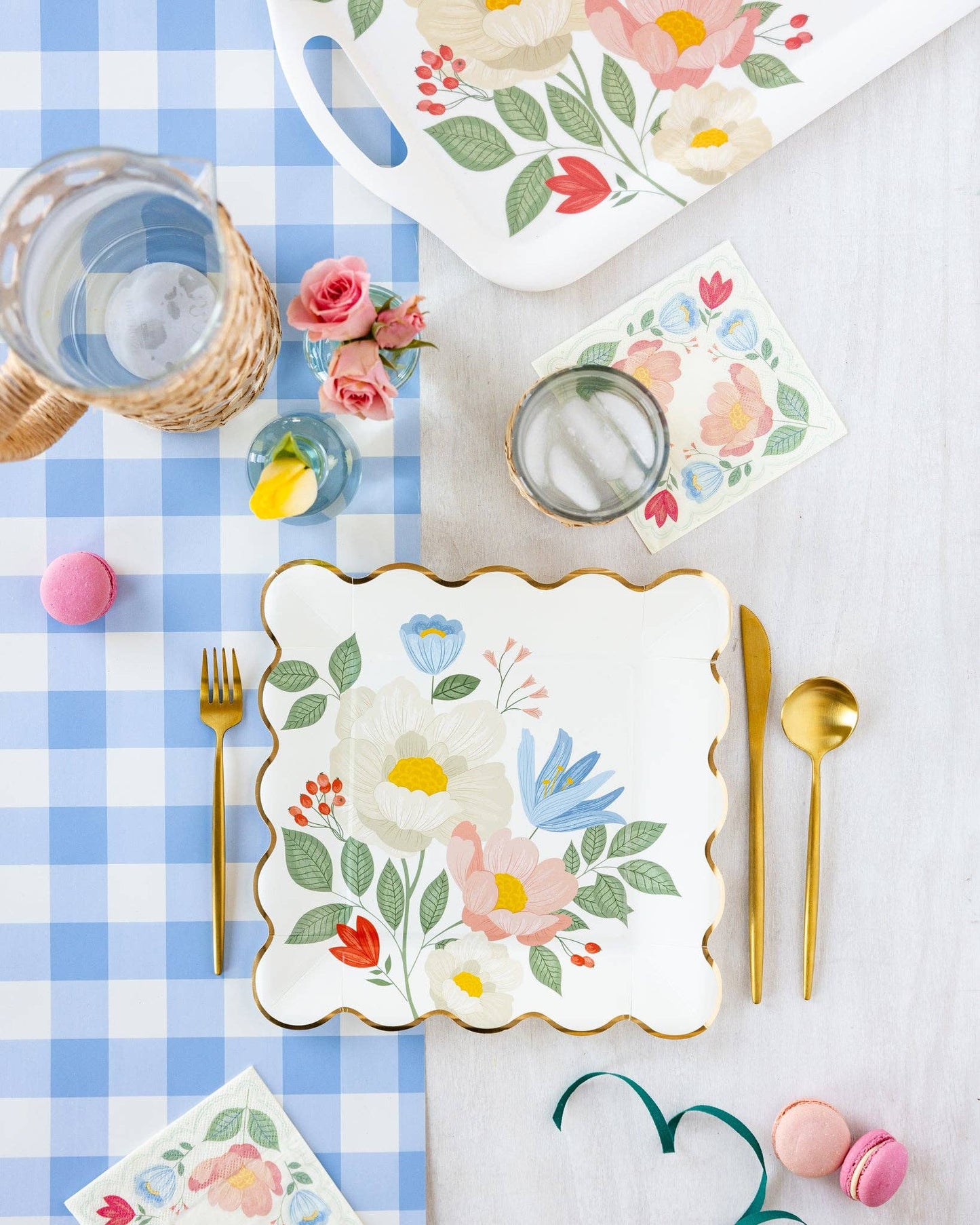 SPR1039 - Floral Corner Napkins