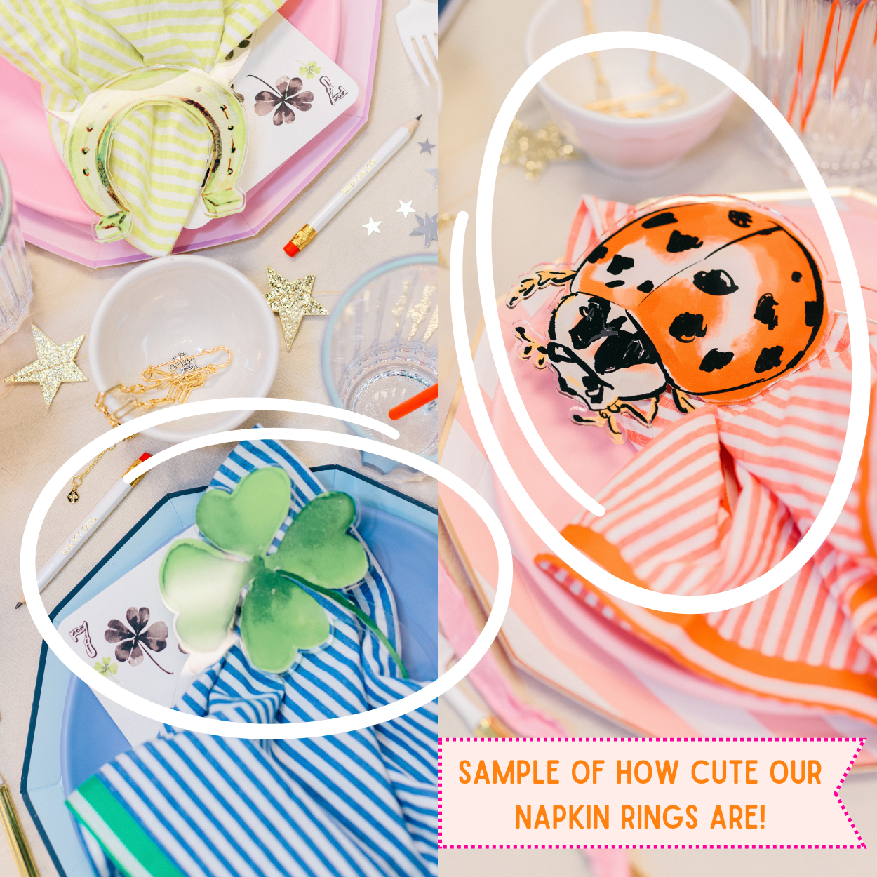 FOOTBALL ACRYLIC NAPKIN RINGS