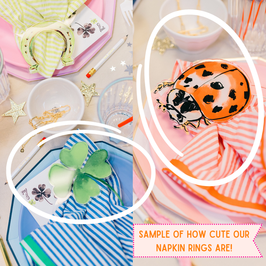 FOOTBALL ACRYLIC NAPKIN RINGS