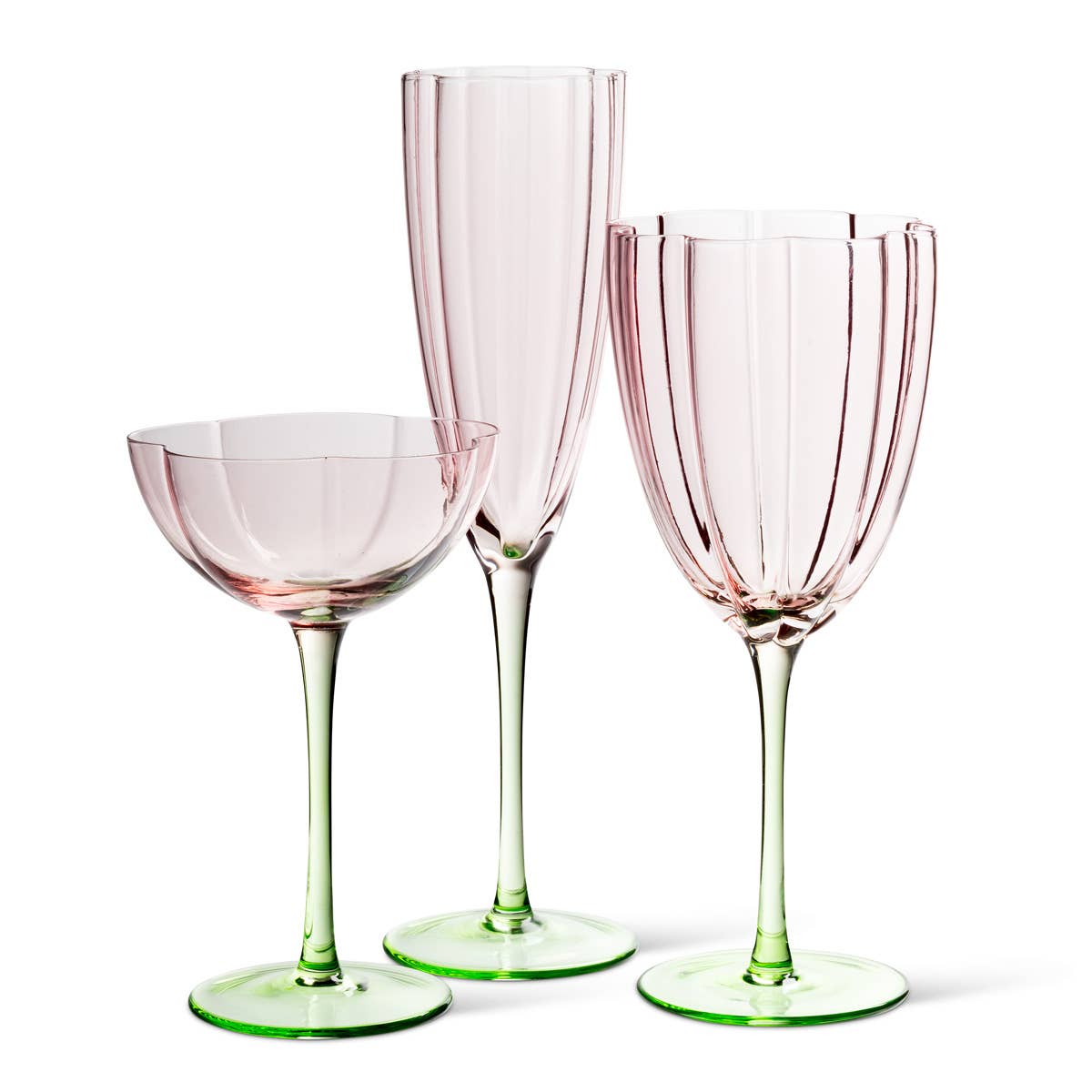 Flower Look Wine Glass-8.5"H(13oz)