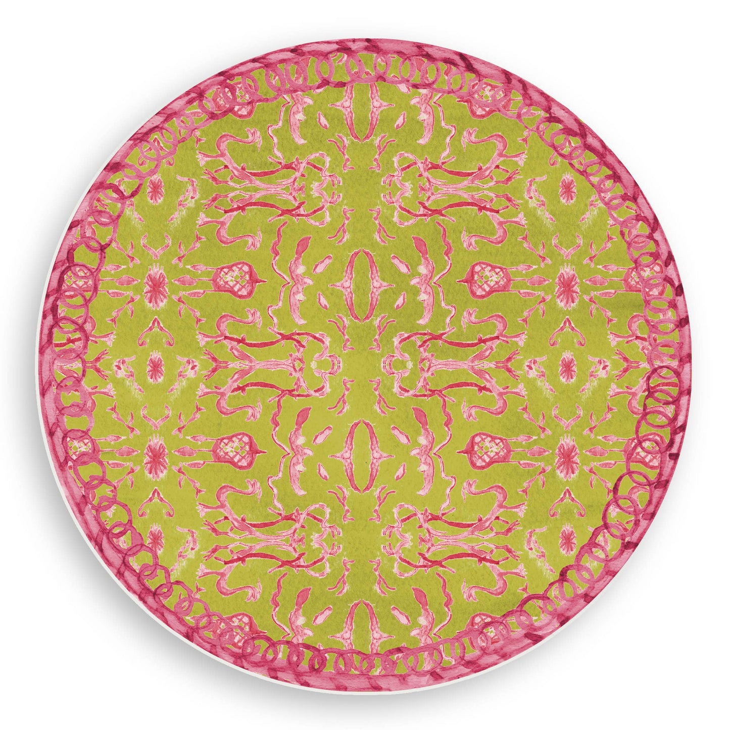 Pink & Green Chinoiserie Vinyl Placemat