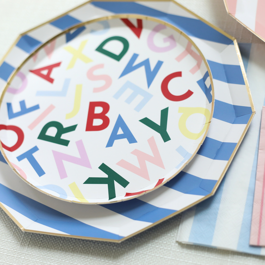 Alphabet Soup Small Plates, 8.25 in. (Set of 8)