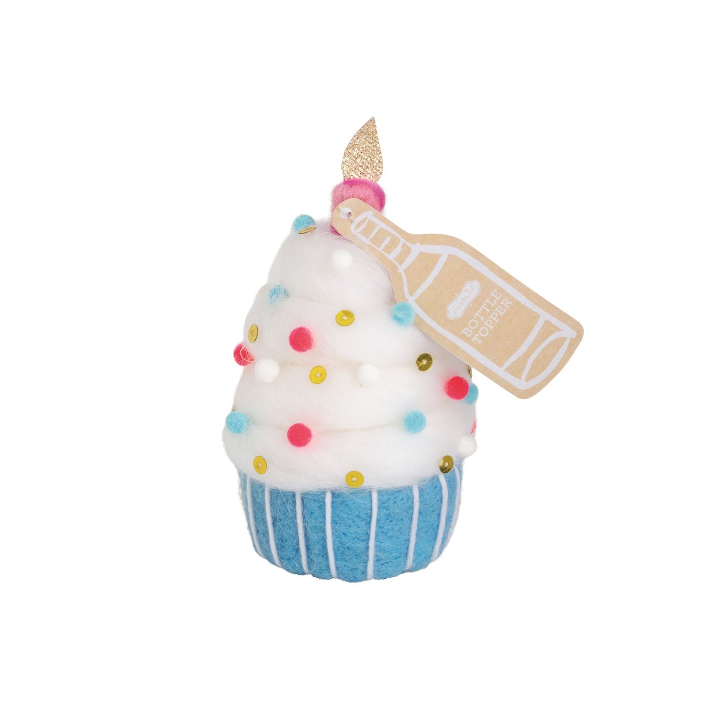 Mud Pie Cupcake Birthday Bottle Topper