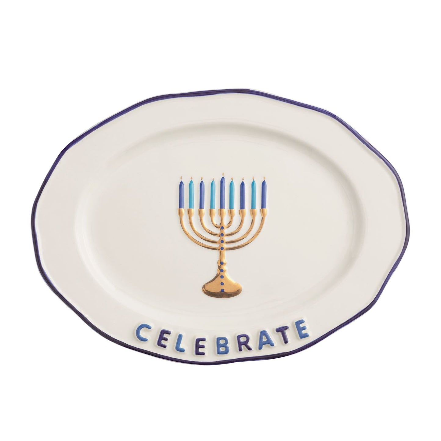Mud Pie Celebrate Menorah Platter
