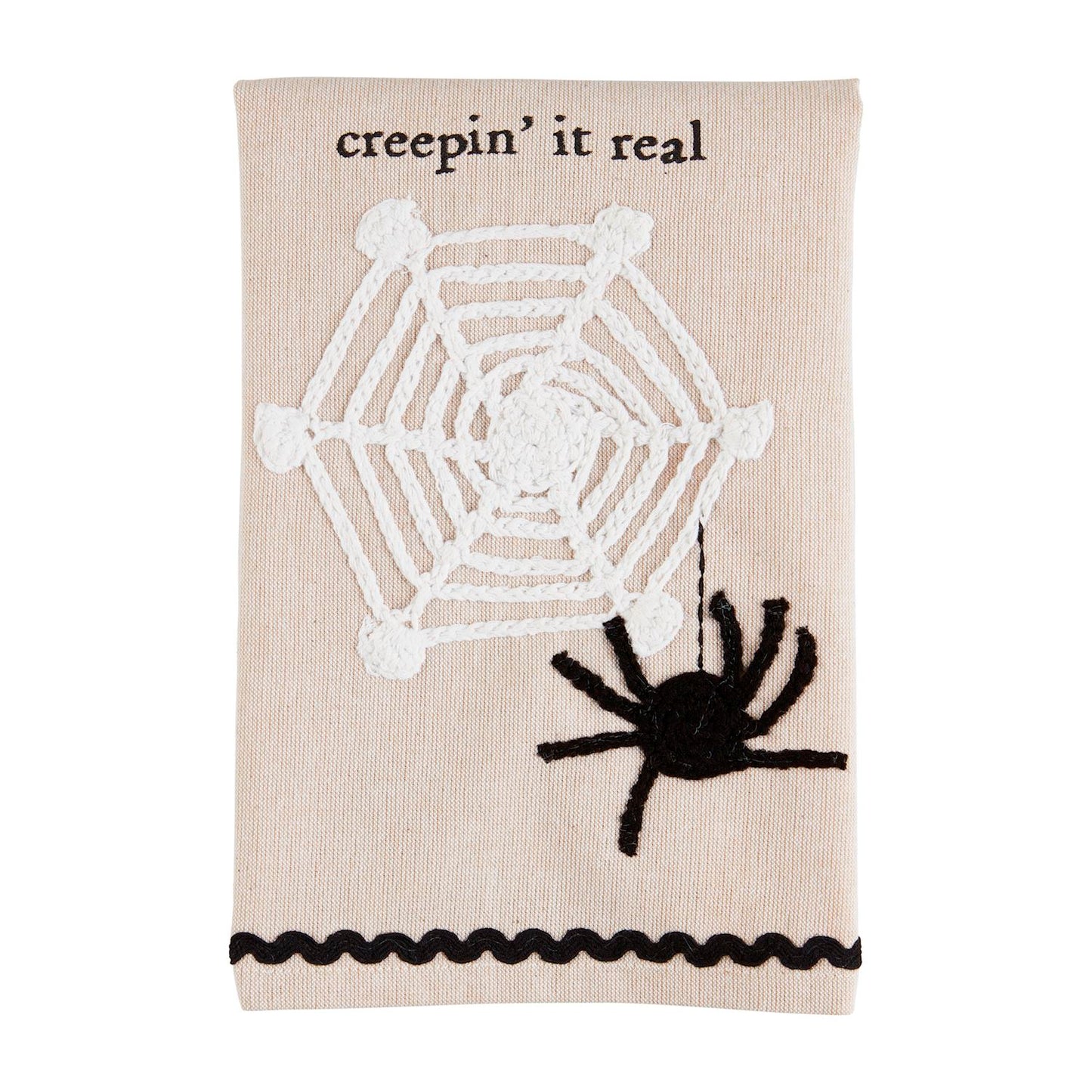 Mud Pie Creepin' It Real Crochet Towel