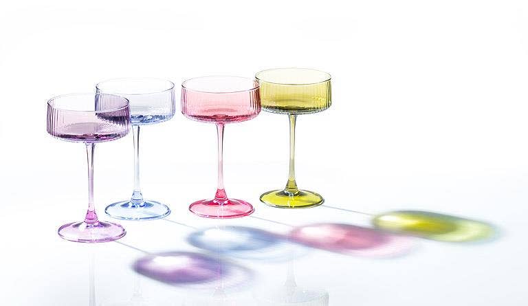 Lustre Tight Optic Cocktail Coupe- Assorted-6.5"H(9oz)