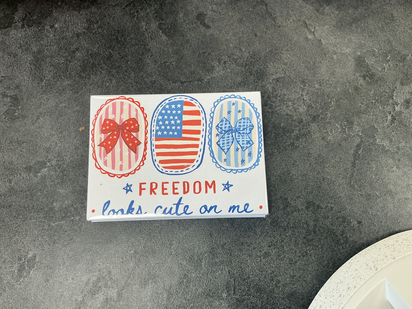 Freedom looks cute on me magnet