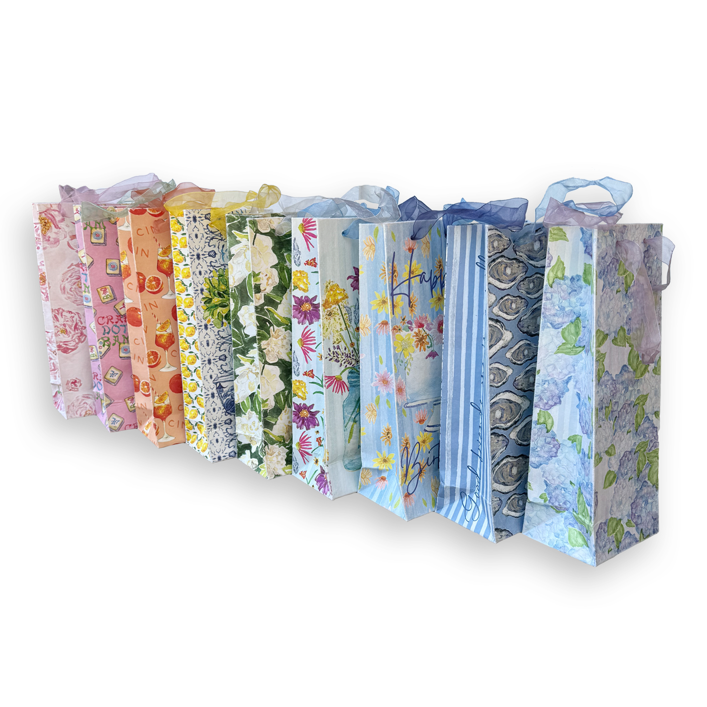 Crak Dot Bam Mahjong Tiles Paper Wine Bag