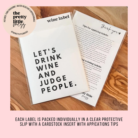 Pairs well with a new home wine label, Housewarming Gift