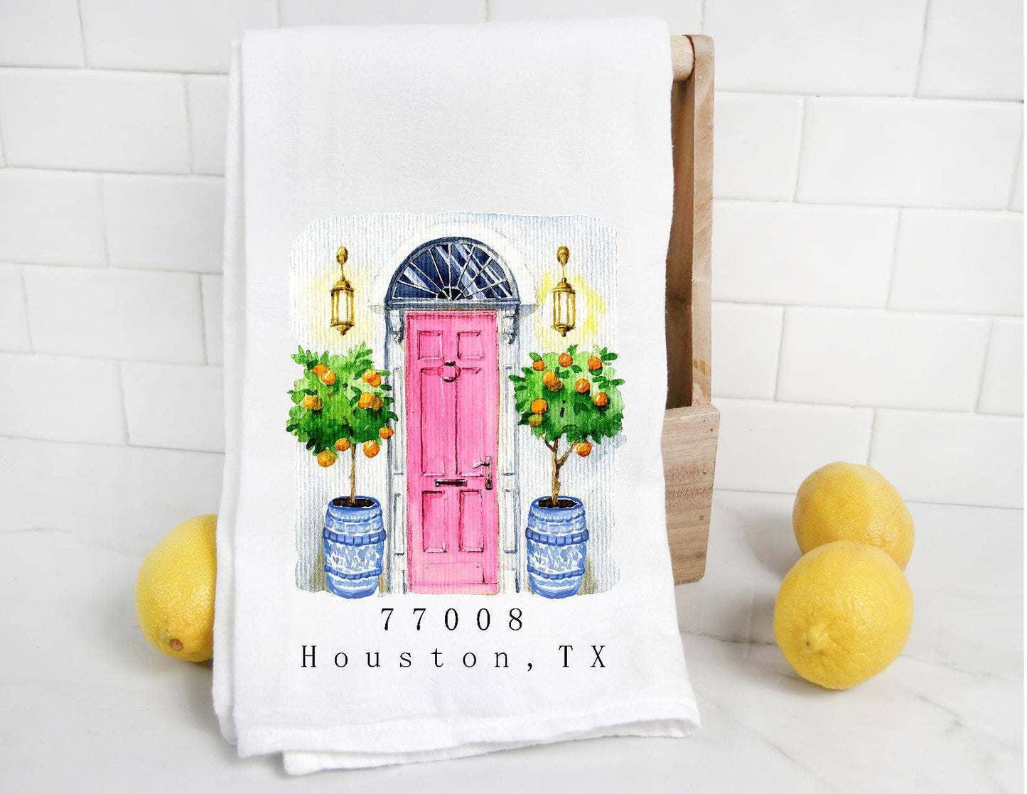 Personalized Chinoiserie Marietta Tea Towel