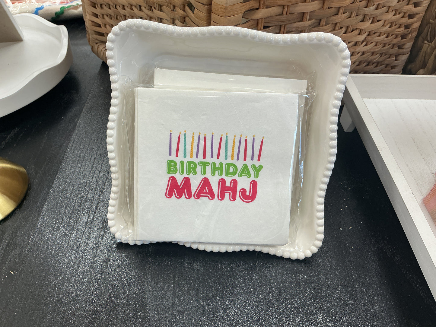 Birthday Mahj Cocktail Napkins