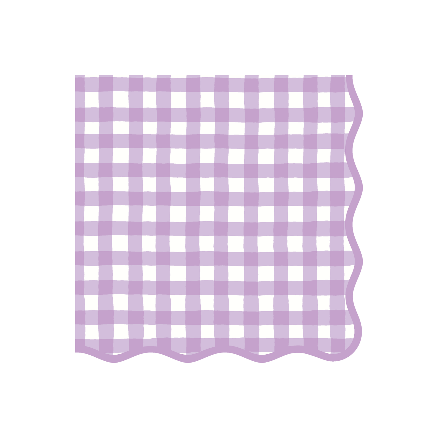 ELEGANT LE LILAC GINGHAM DINNER NAPKINS