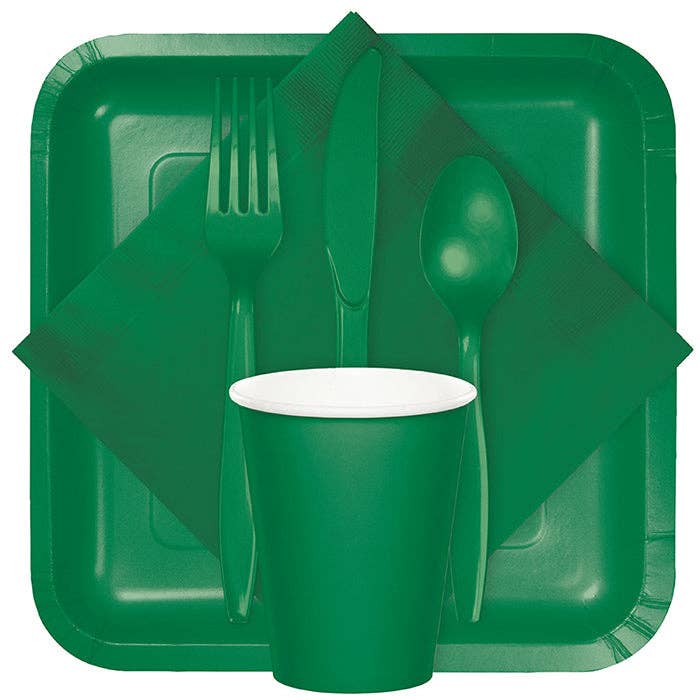 Emerald Green 9 oz Hot & Cold Paper Cups, 24/Pkg