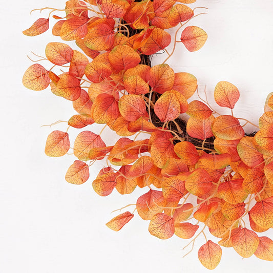 24in Twiggy Wreath-Fall Mix Silver Dollars