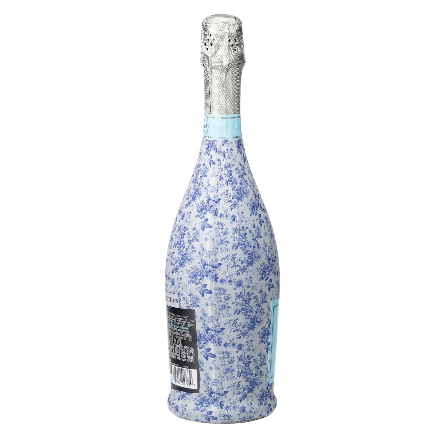 Beau Bottles Grandmillenial Blue Floral - Prosecco Collection