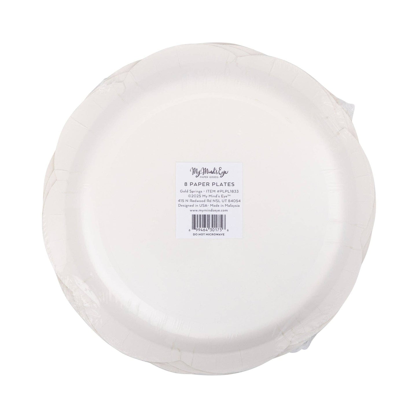 Gold Christmas Tree Paper Plate