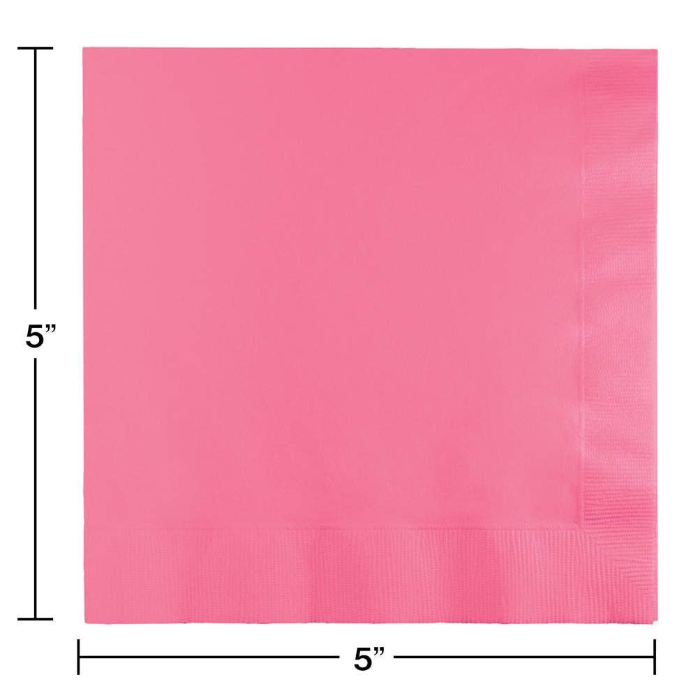Candy Pink Value Friendly Beverage Napkins, 20/Pkg