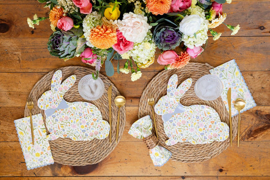 BLO1240 - Floral Bunny Plate
