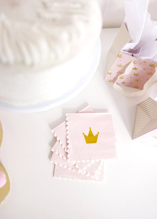 PLPRN38 - Foil Princess Crown Cocktail Napkin (18ct)