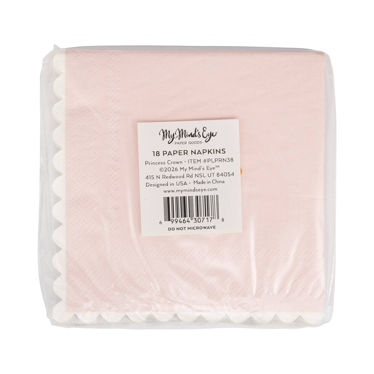 PLPRN38 - Foil Princess Crown Cocktail Napkin (18ct)