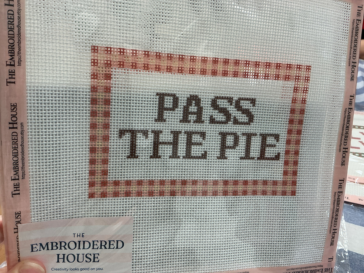 Pass The Pie 13 mesh needlepoint The Embroidered House