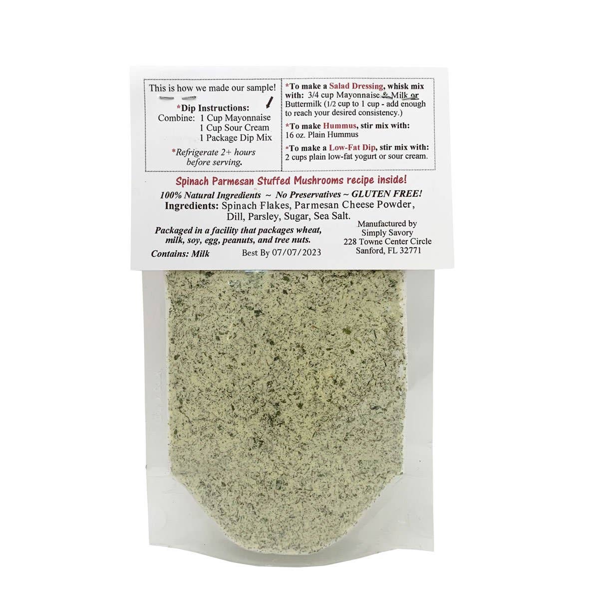 Spinach Parmesan Dip Mix