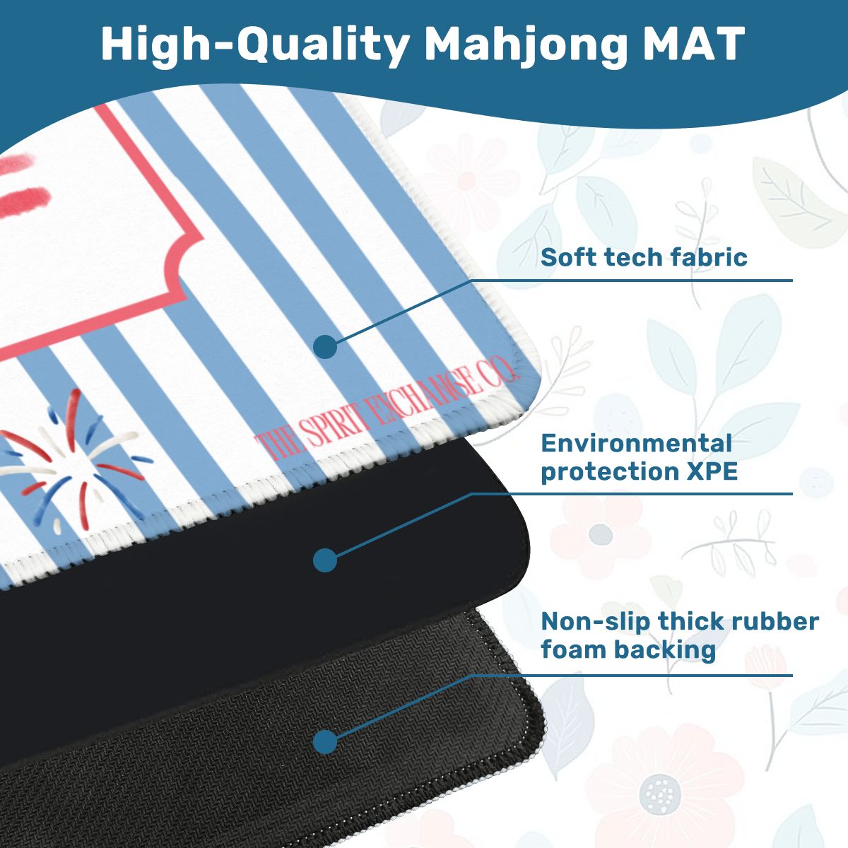 Hamptons Patriotic Mahjong Mat