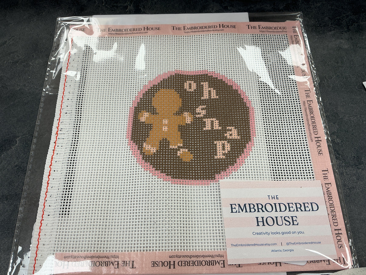 Oh Snap Ornament 13 mesh needlepoint The Embroidered House