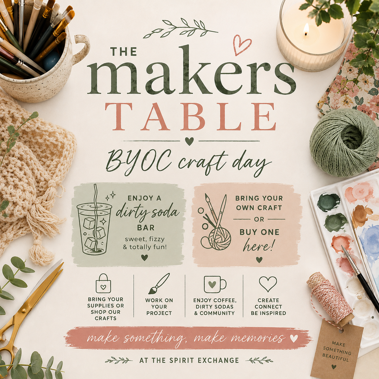 The Makers Table at The Creative Exchange | BYOC (bring your own craft) Every Wednesday!