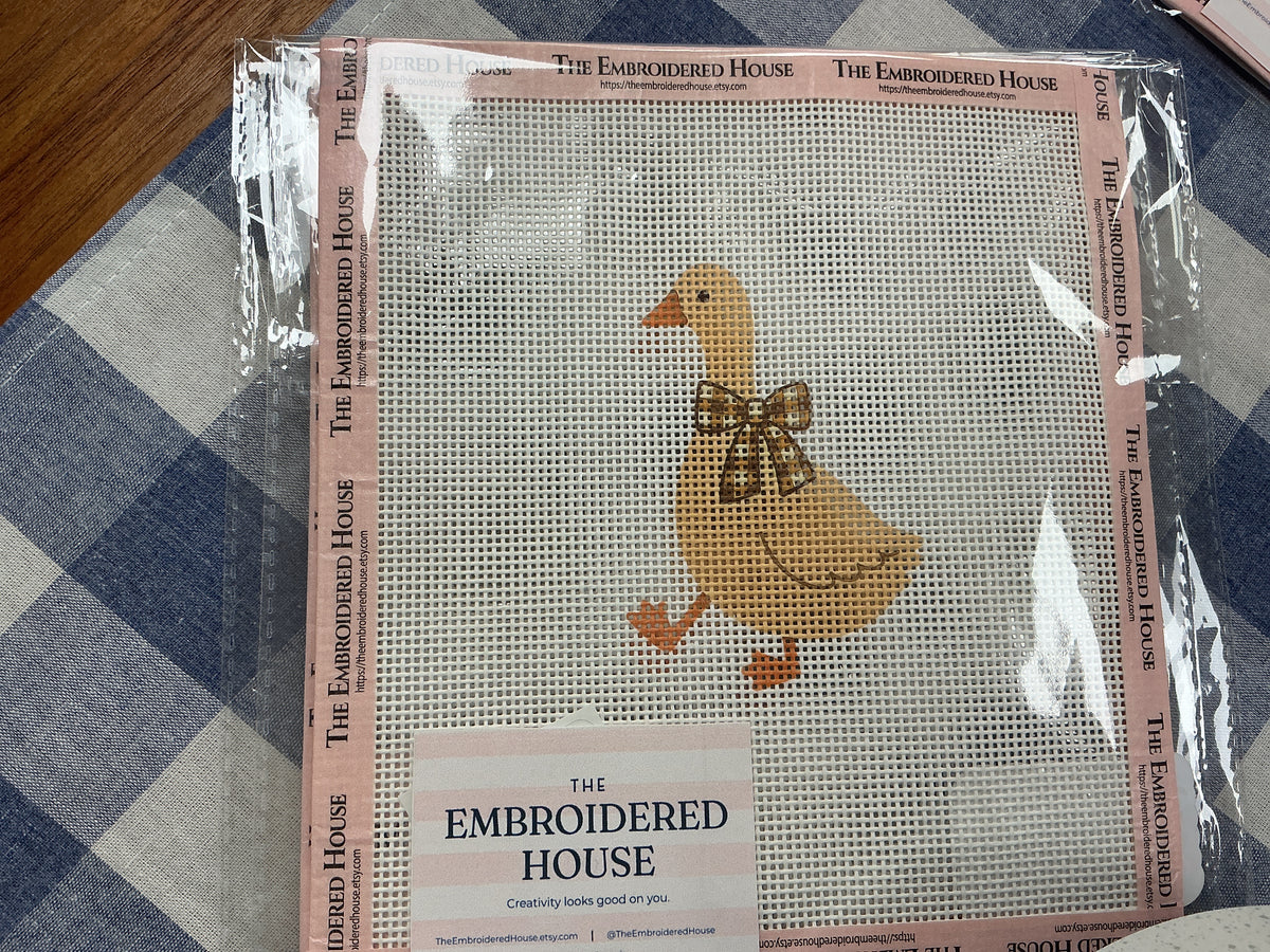 The Porch Goose 13 mesh needlepoint The Embroidered House