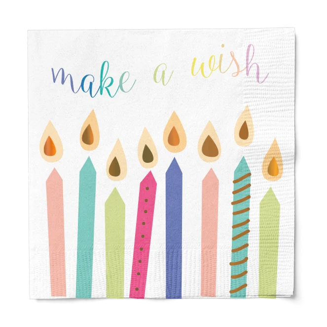 Sophistiplate Cocktail Napkin Birthday Candles