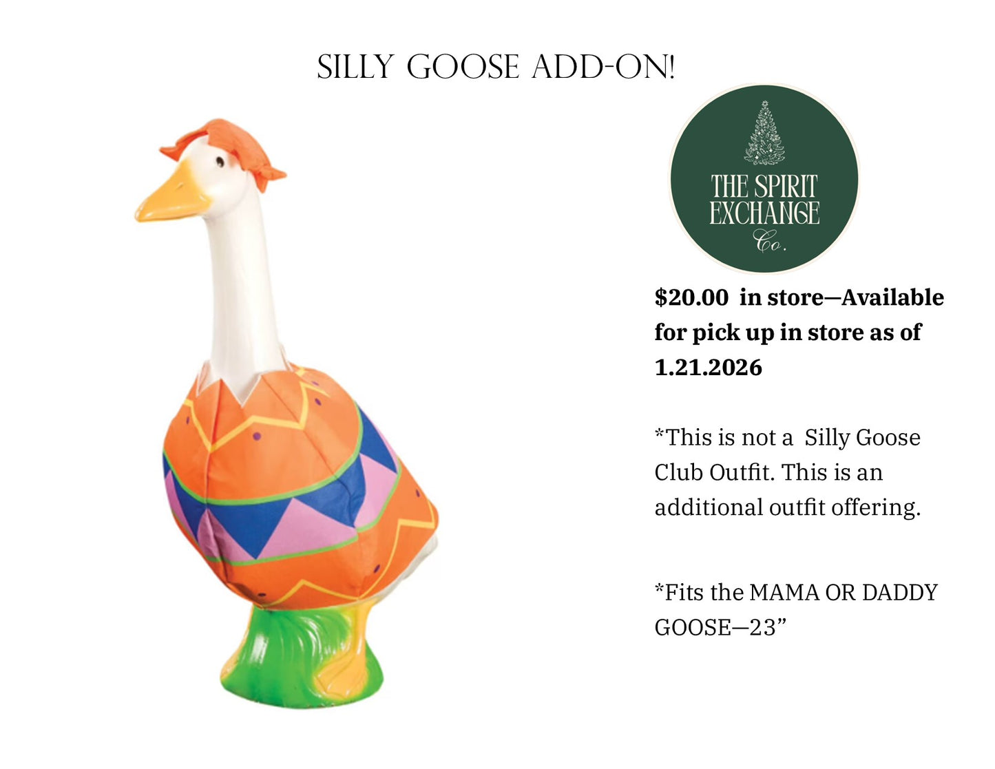 Easter Egg Goose Outfit (Large)