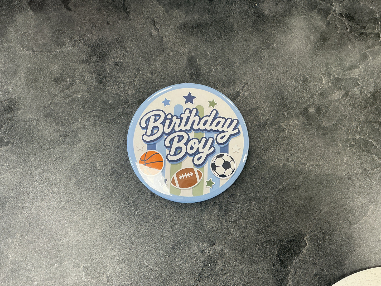 Birthday boy pin