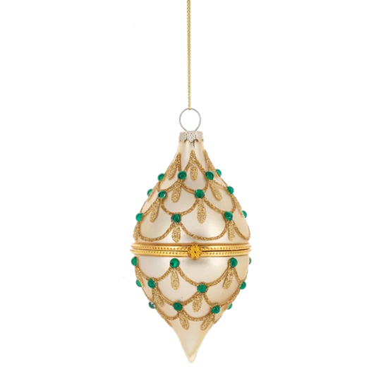 Glittered Hinged Drop Ornaments