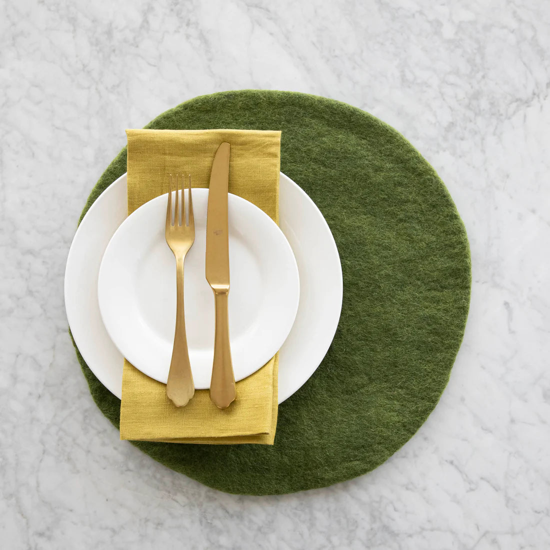 Hester & Cook Forest Green Felt Placemat