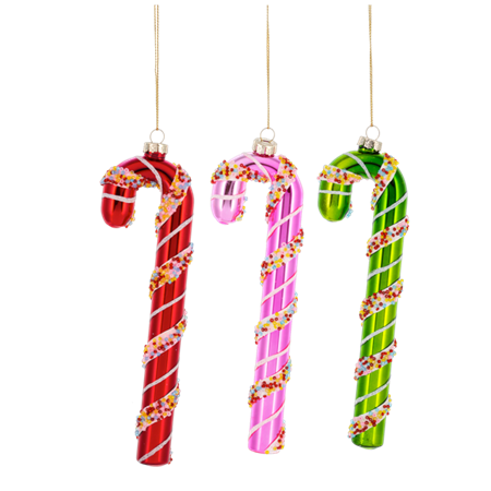 Colorful Candy Cane Ornament