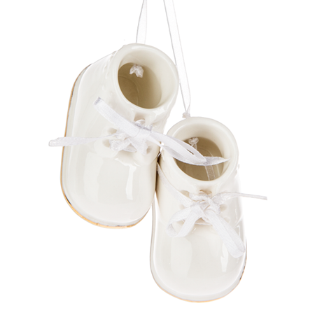 Porcelain Baby Booties Ornament Set (2 pc. set)