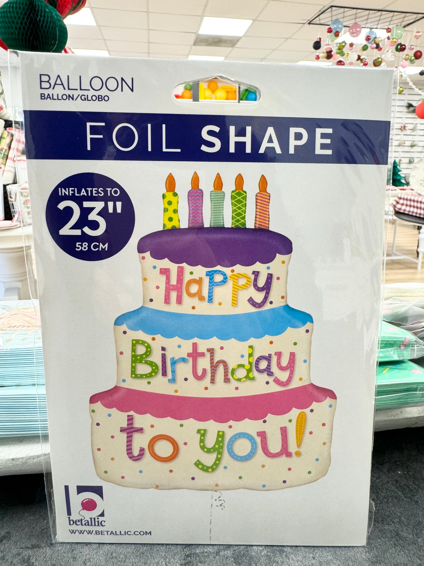 Happy Birthday to You Cake Foil Balloon