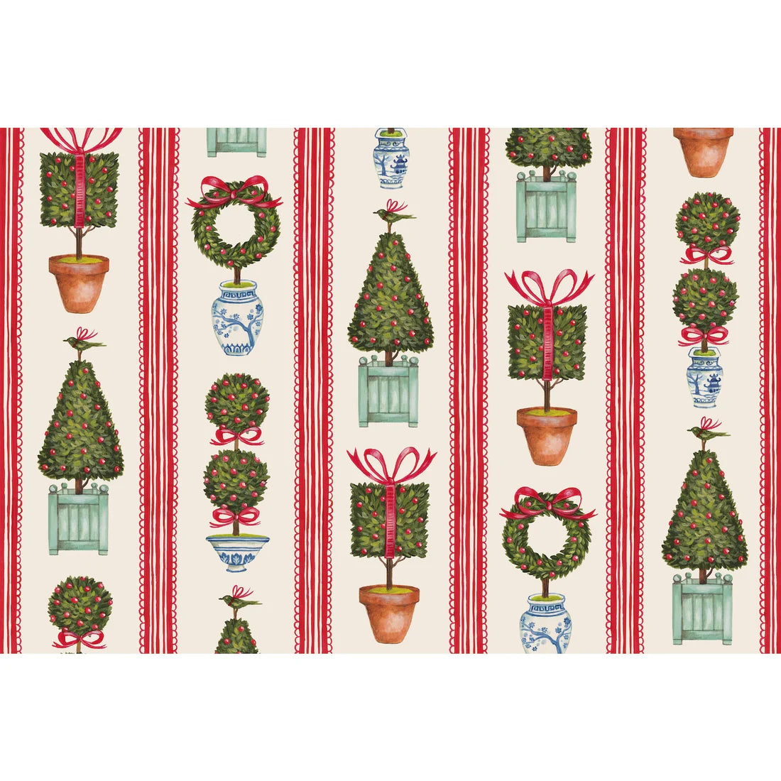 Hester & Cook Holiday Topiary Placemat - Pad of 18 Sheets