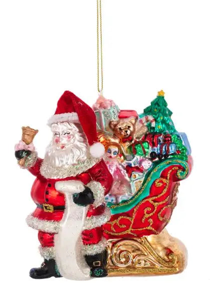 Santa w/Sleigh Ornament
