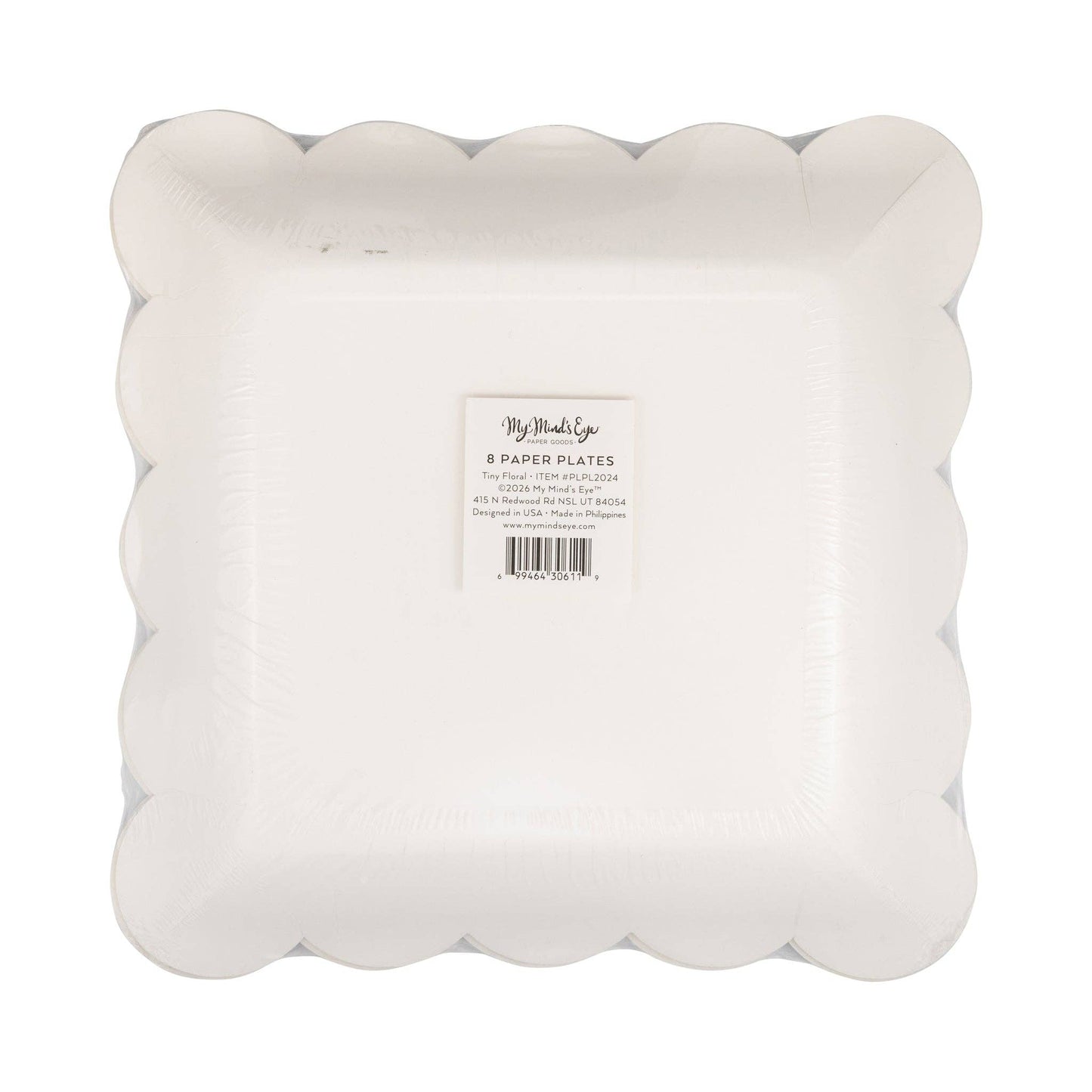 PLPL2024 - Tiny Floral Gingham Paper Plate (8ct)