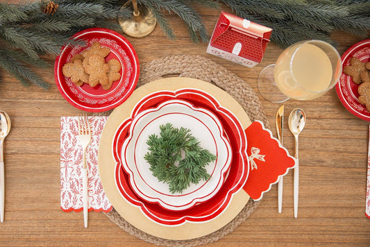 Red Bough Pattern Dinner Napkin