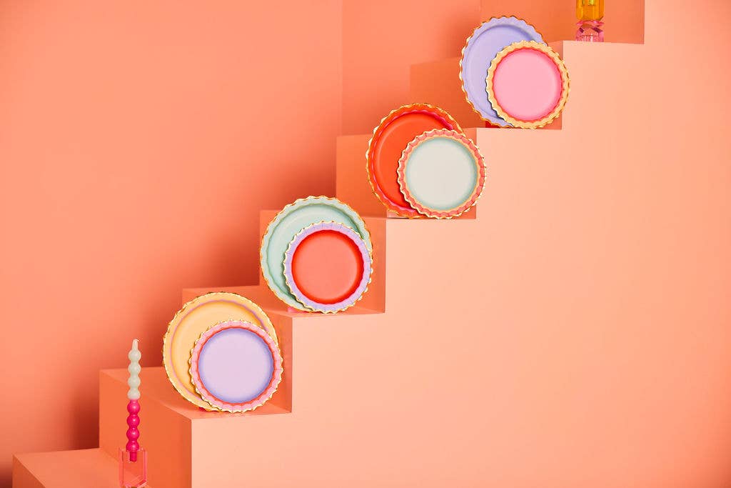 Rainbow Ric Rac Assorted Dinner Plate Set